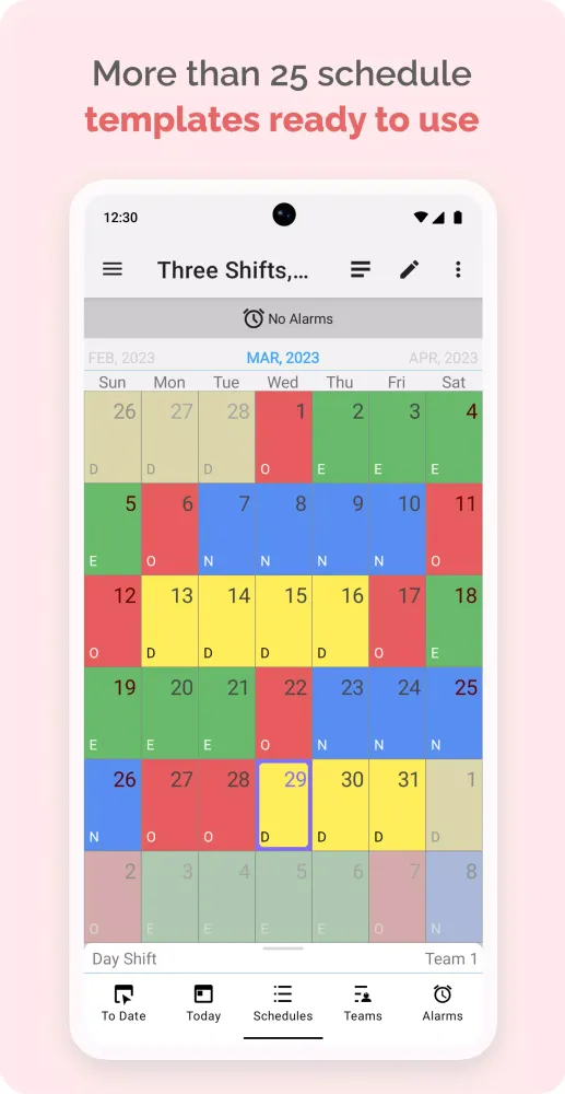 Ảnh chụp màn hình của Shift Calendar & Work Schedule