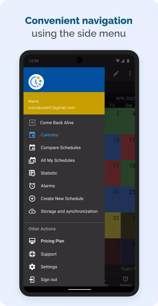 Ảnh chụp màn hình của Shift Calendar & Work Schedule