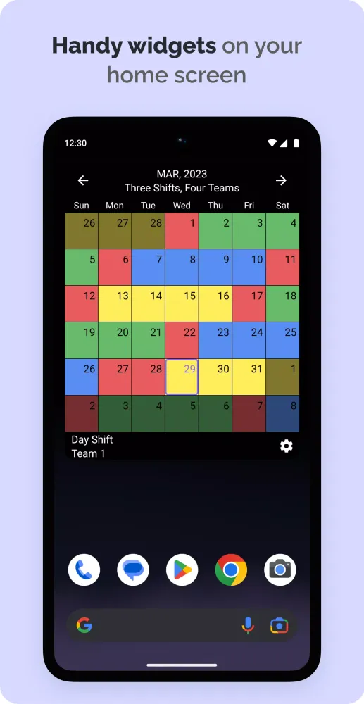 Ảnh chụp màn hình của Shift Calendar & Work Schedule