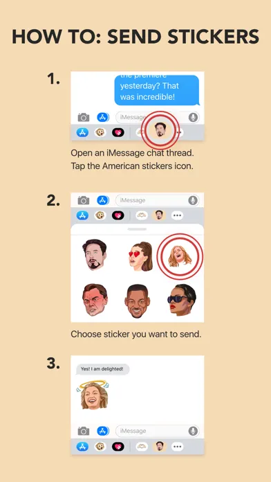 Celebrities Stickers スクリーンショット