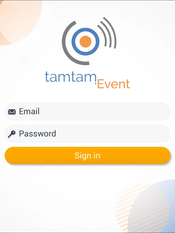 Tangkapan layar TamTam Event iPad 