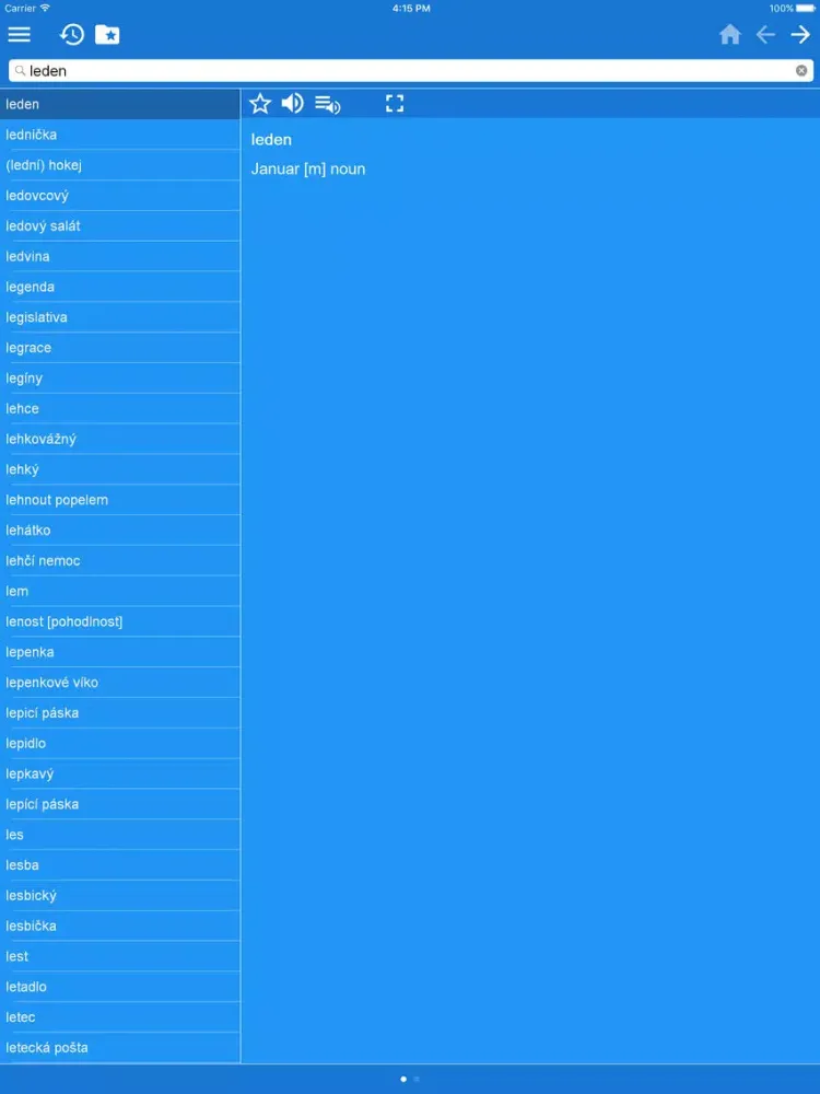 Capturas de pantalla de Czech German Dictionary iPad 