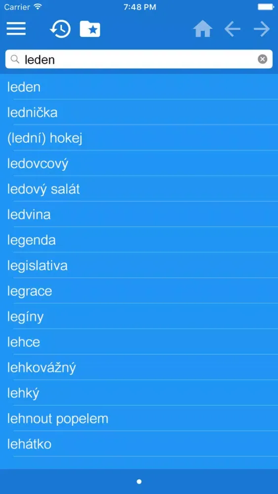 Capturas de pantalla de Czech German Dictionary