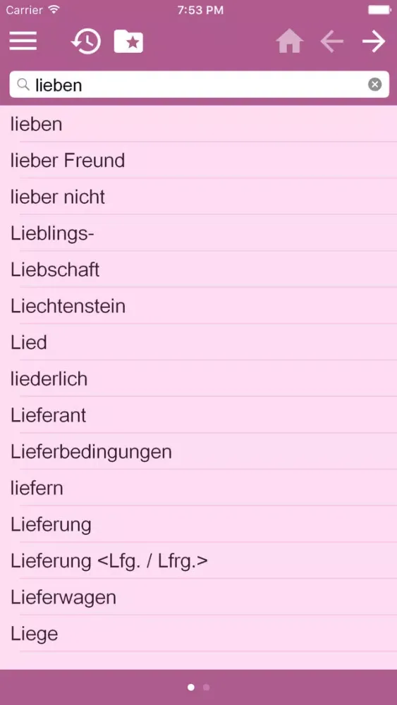 Capturas de pantalla de Czech German Dictionary