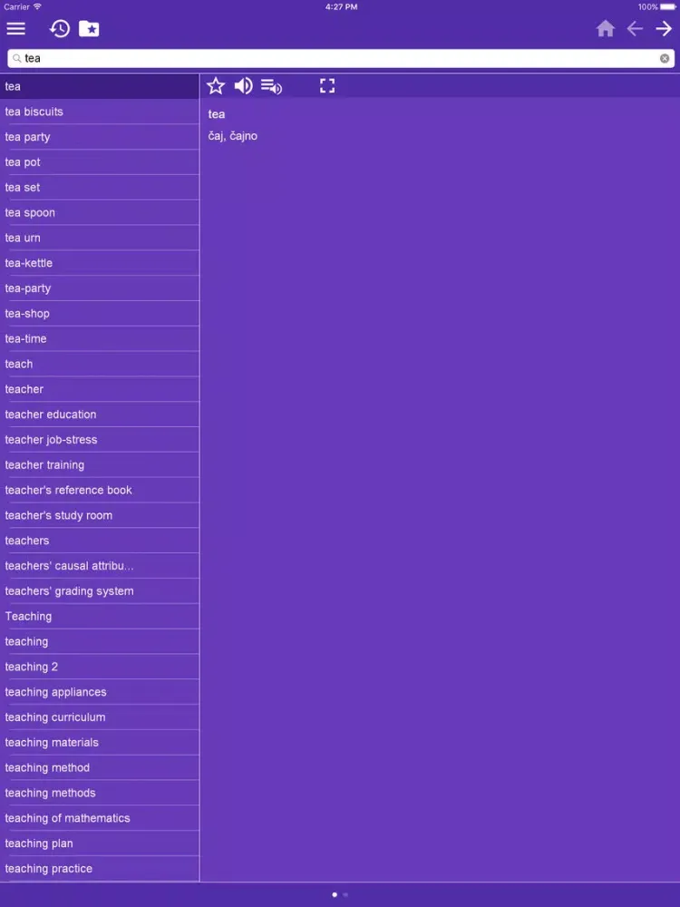 English Croatian Dictionary Pro iPad 应用截图