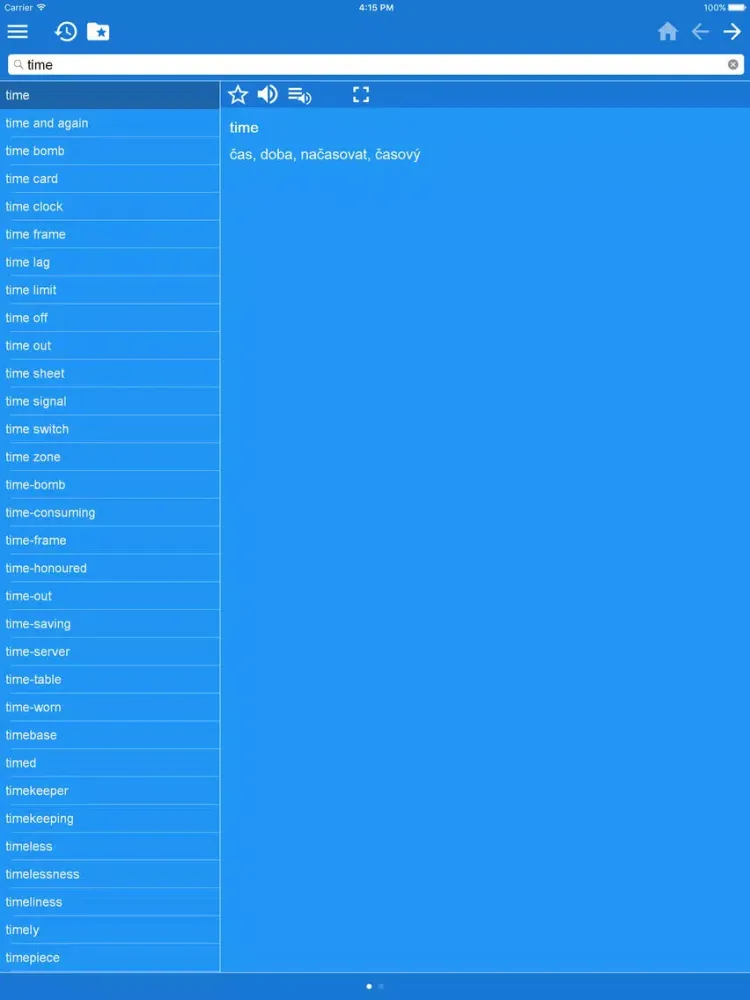 ภาพหน้าจอของ English Czech Dictionary Pro iPad 