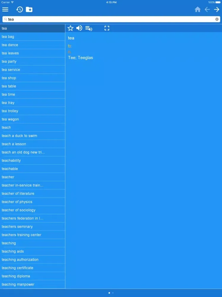 Captures d'écran de English German Dictionary Pro iPad 