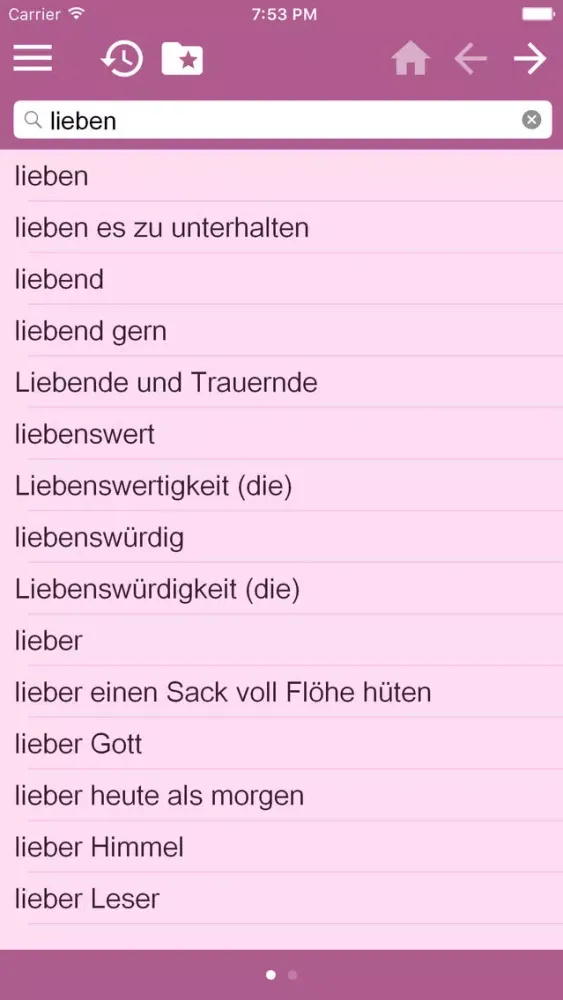 Captures d'écran de English German Dictionary Pro