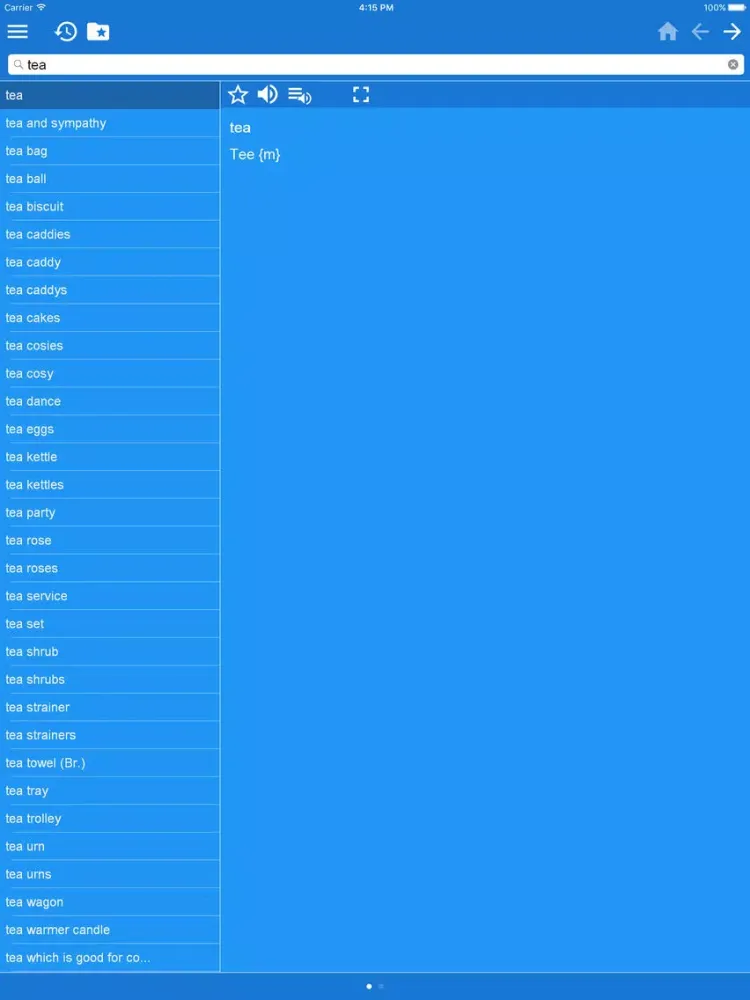 English<->German Dictionary Free iPad 應用截圖