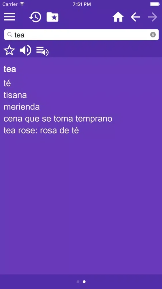 Capturas de tela do English-Spanish Dictionary