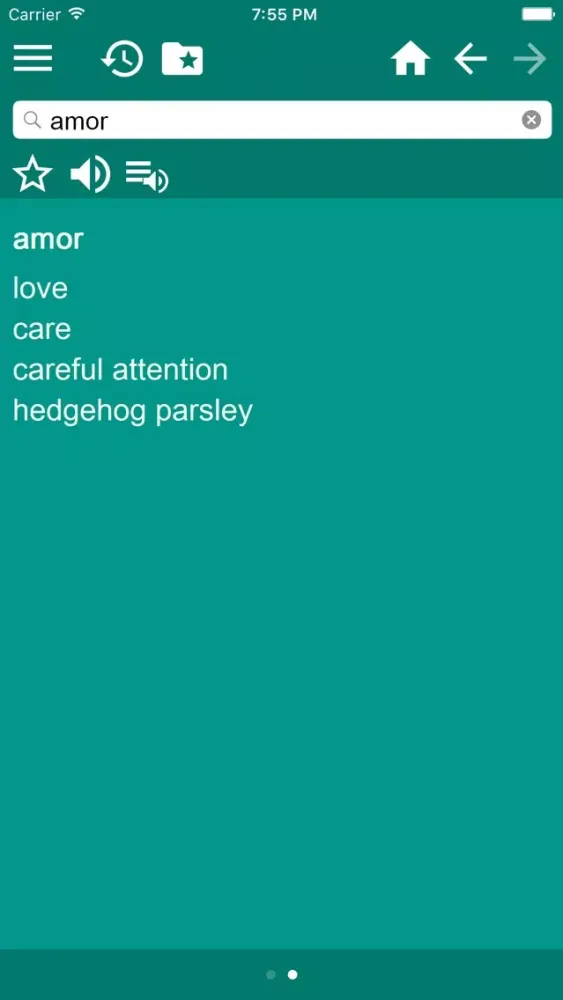 Capturas de tela do English-Spanish Dictionary