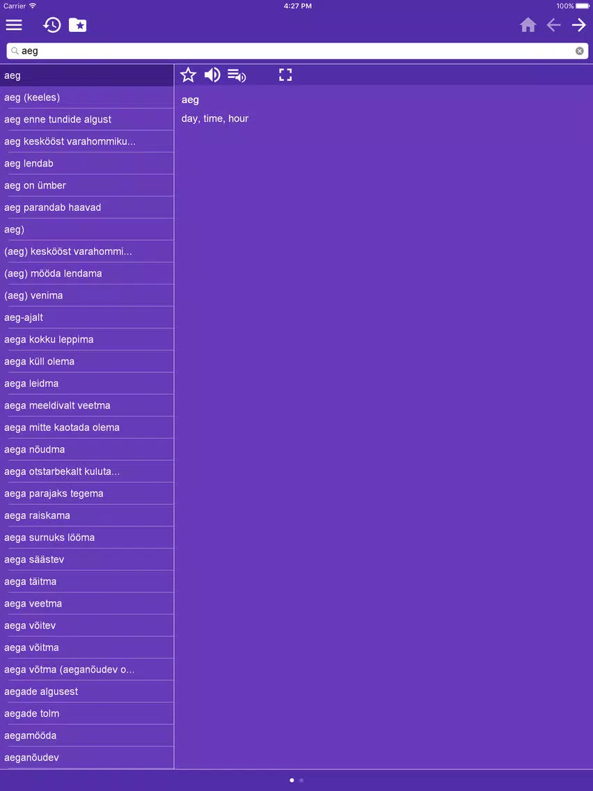 English Estonian Dictionary Free iPad  Screenshots