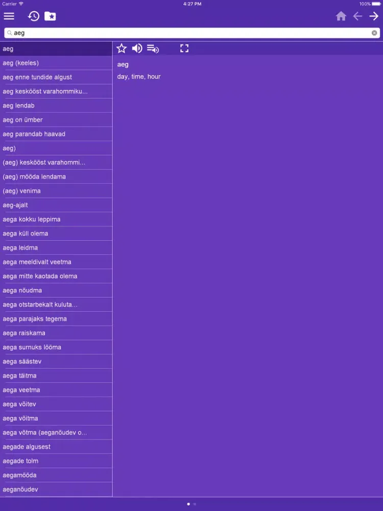 Tangkapan layar English Estonian Dictionary Free iPad 
