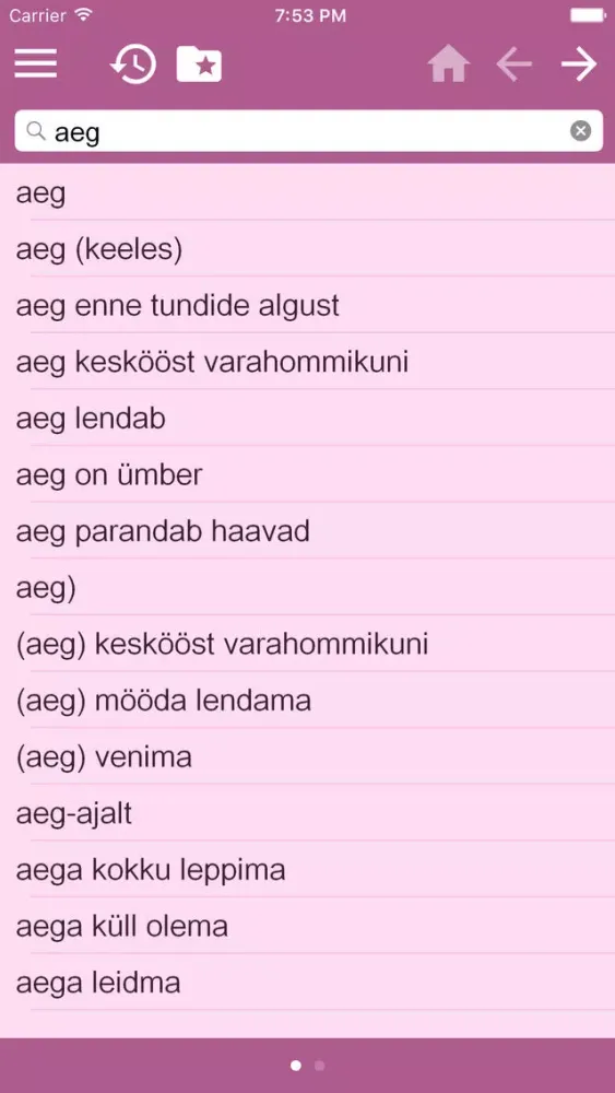 Tangkapan layar English Estonian Dictionary Free