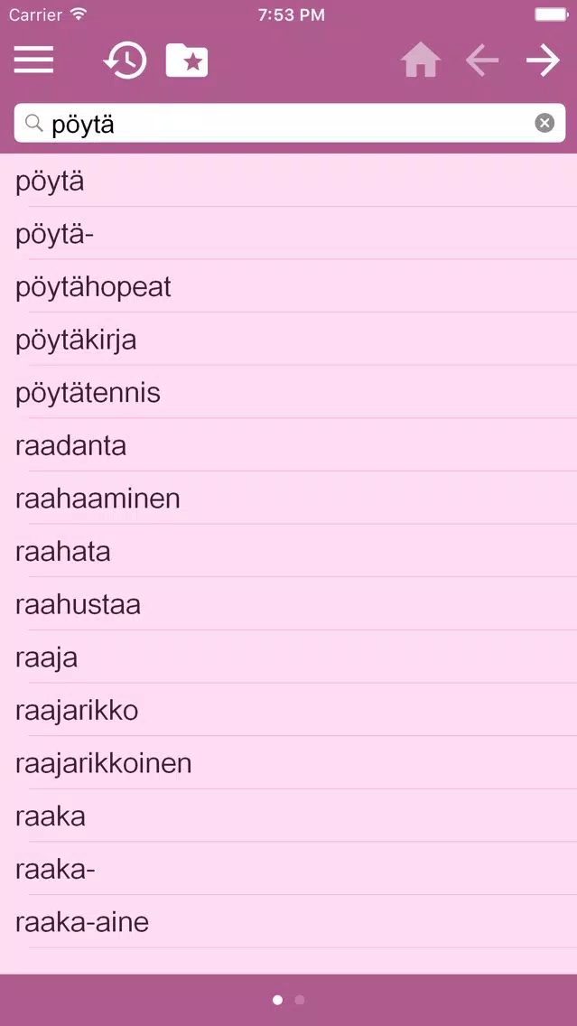 Capturas de tela do English-Finnish Dictionary Free