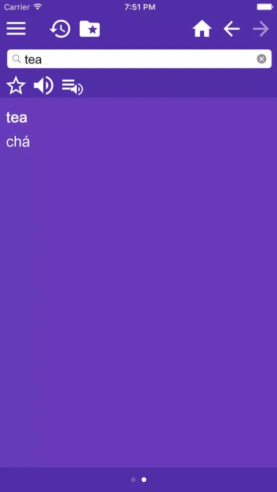 English-Portuguese Dictionary Screenshots