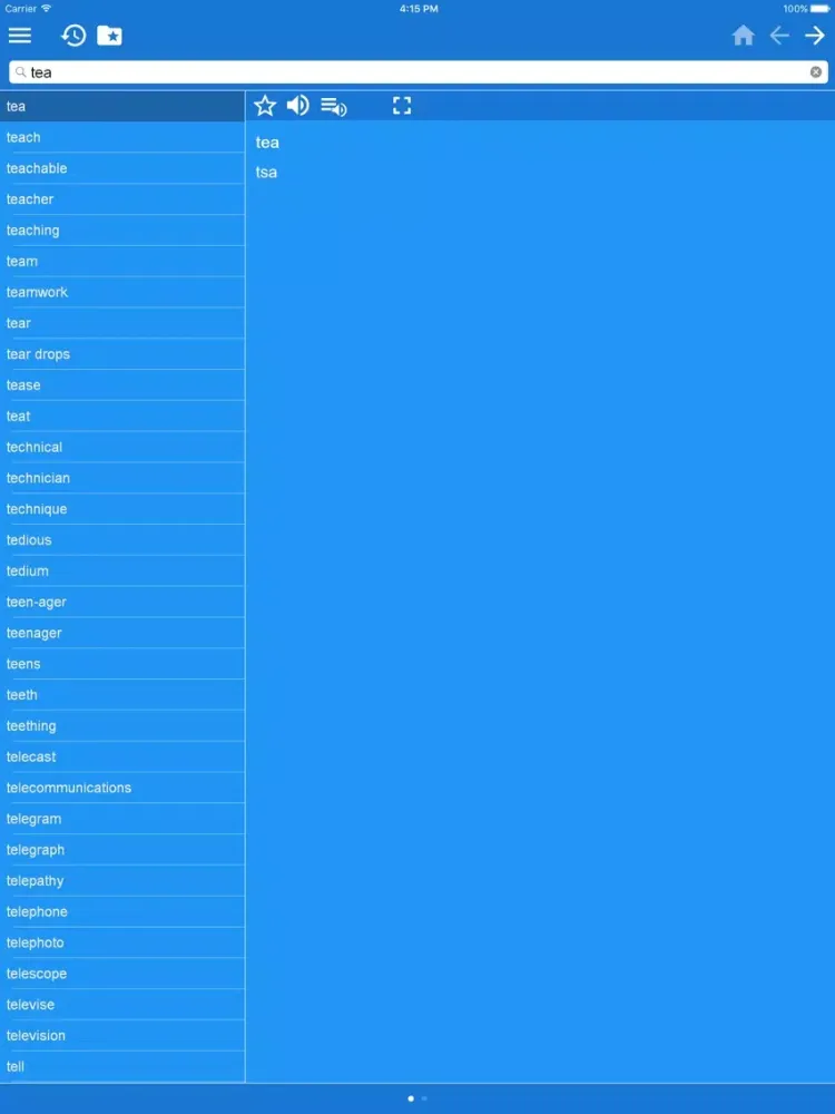 Ảnh chụp màn hình của English Visayan Dictionary iPad 