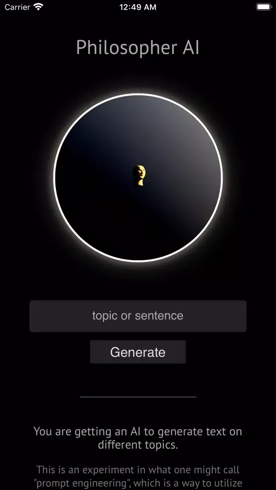 Philosopher AI Ekran Görüntüleri