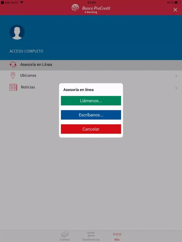 Captures d'écran de Banco ProCredit Móvil Colombia iPad 