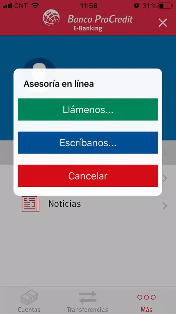 Captures d'écran de Banco ProCredit Móvil Colombia