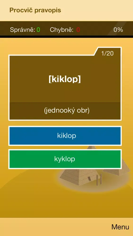 Zrzuty ekranu Procvič pravopis
