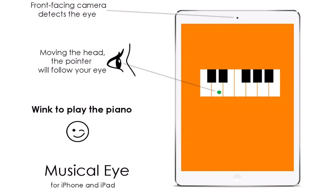 Capturas de tela do Musical Eye for Disabled - Eyetracking Technology