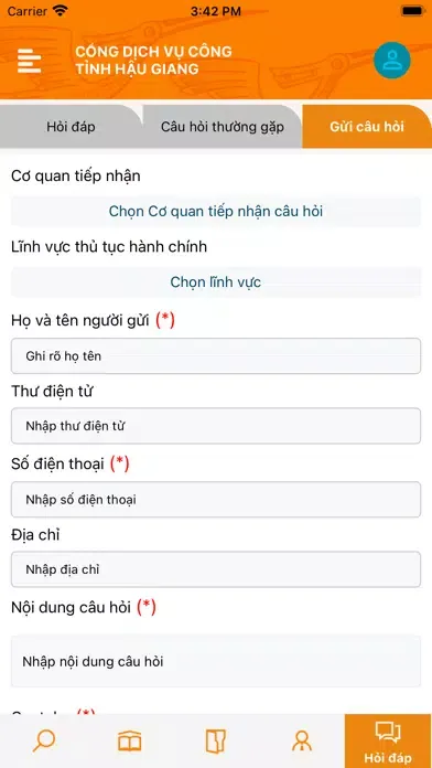 Zrzuty ekranu Dịch Vụ Công Hậu Giang