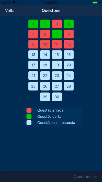 Tangkapan layar Simulado Detran.SP