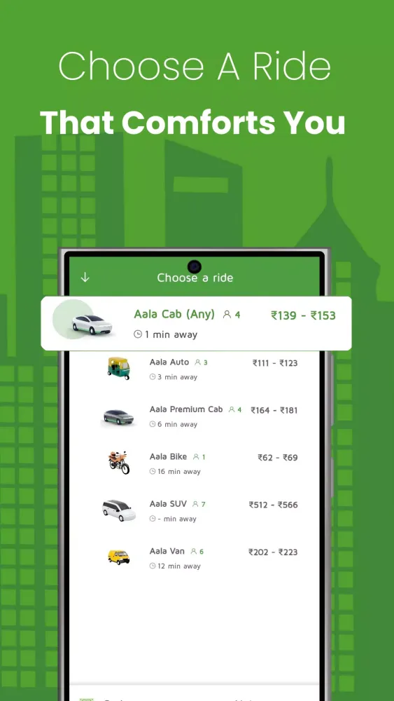 Aala Cabs, Autos & Bike Taxi应用截图