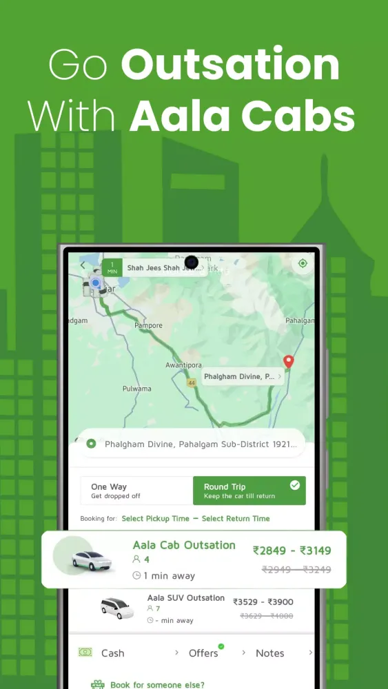 Aala Cabs, Autos & Bike Taxi应用截图
