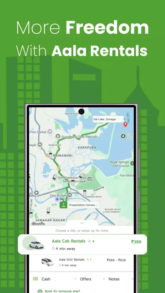 Aala Cabs, Autos & Bike Taxi应用截图