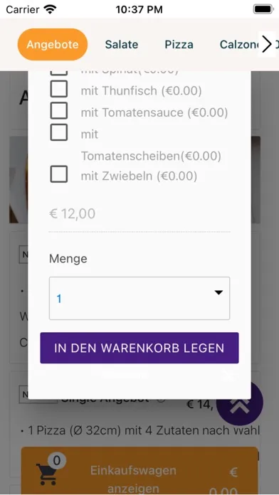 Zrzuty ekranu Pizzeria Der Profi