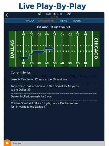 Zrzuty ekranu Pro Football Radio & Live Scores iPad 