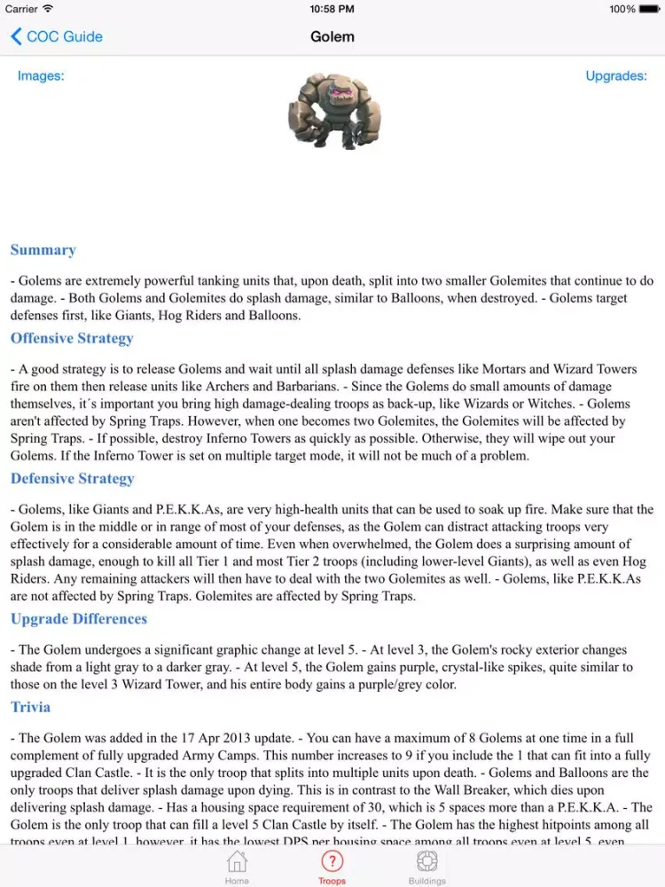 Cheats & Tips and Gems Guide for CoC iPad 应用截图