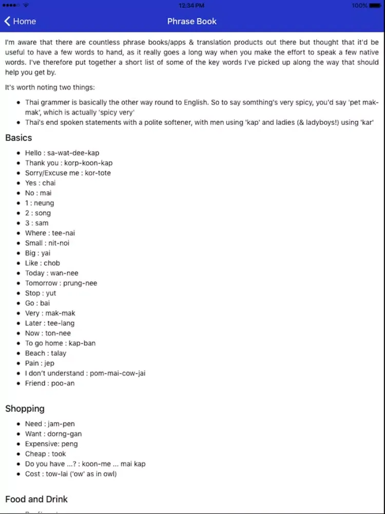 Zrzuty ekranu Thai Guide iPad 