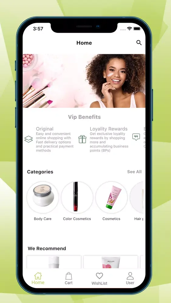 Capturas de tela do Oriflame Nepal