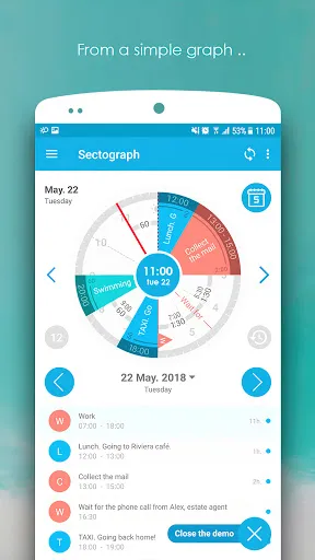 Sectograph. Day & Time planner应用截图