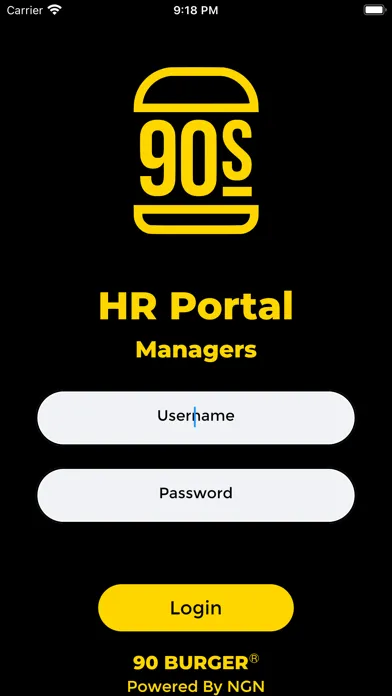 90's Burger HR Admin Screenshots