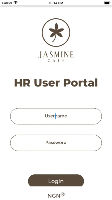 Tangkapan skrin Jasmine User HR