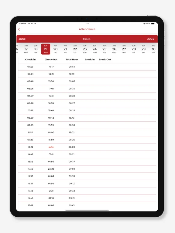 Captures d'écran de Orgada Burger Admin HR iPad