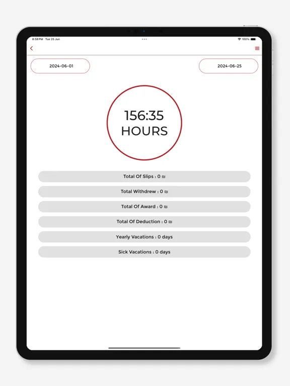 Captures d'écran de Orgada Burger Admin HR iPad