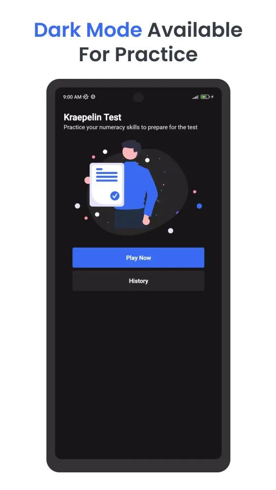 Zrzuty ekranu Kraepelin Test