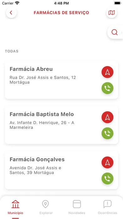 Captures d'écran de Mortágua Aqui!