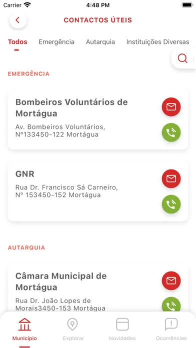 Captures d'écran de Mortágua Aqui!