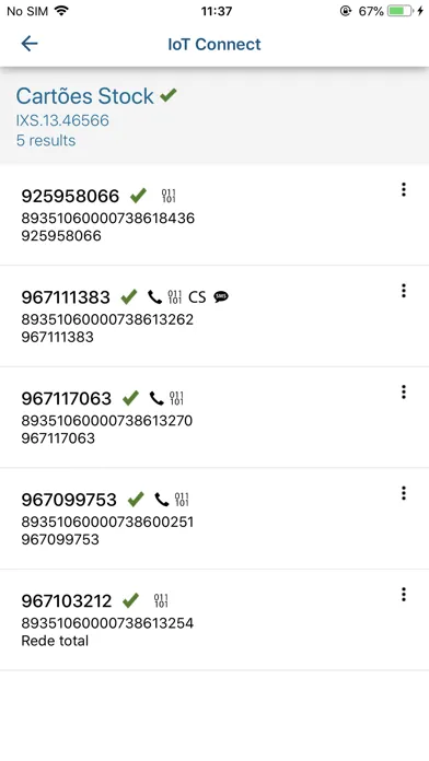 Ảnh chụp màn hình của IoT Connect app