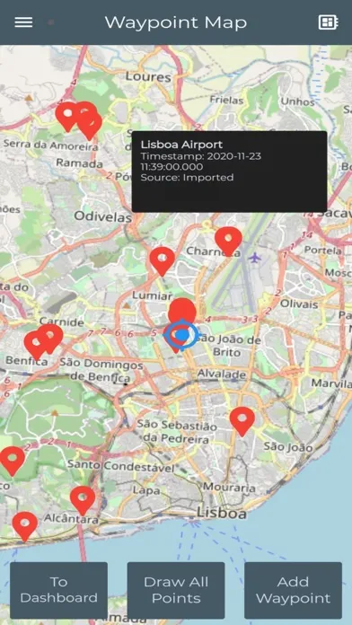 Tangkapan layar GPS Waypoints Lite