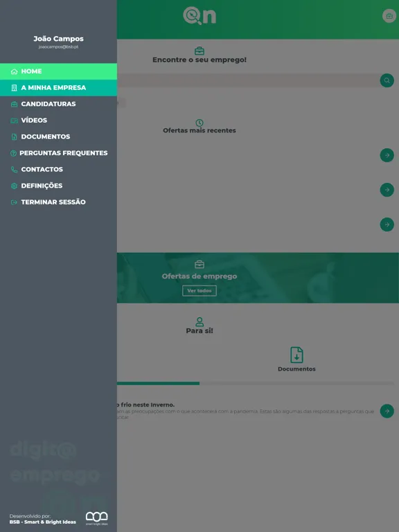 Zrzuty ekranu Digit@Emprego.On iPad 