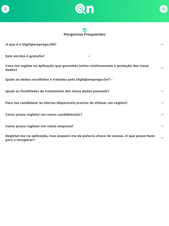 Zrzuty ekranu Digit@Emprego.On iPad 