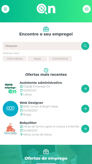 Zrzuty ekranu Digit@Emprego.On