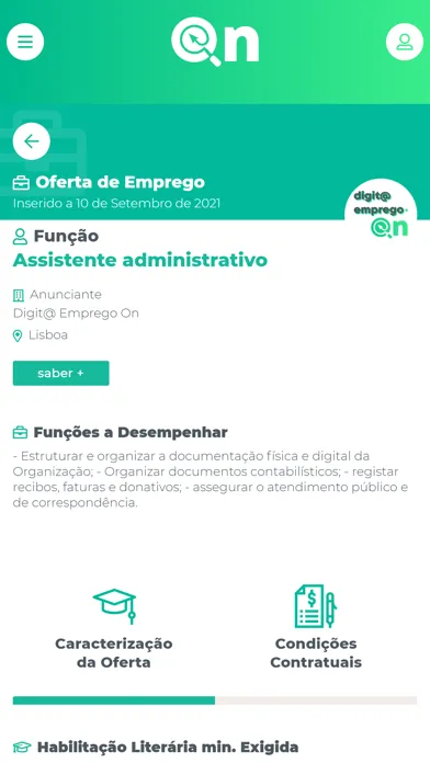 Zrzuty ekranu Digit@Emprego.On